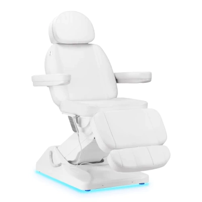 Elektryczny fotel kosmetyczny SILLON Luxury 3 silniki biały 150222