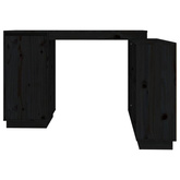 vidaXL Biurko, czarne, 110x50x75 cm, lite drewno sosnowe