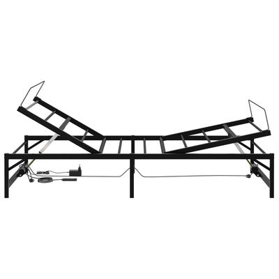 Elektro Regulowany Stelaż Łóżka Czarny 100 x 190 cm Stal