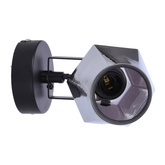 Randi lampa kinkiet czarny matowy 1x15w e14 klosz dymiony