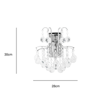 ścienna kinkiet kryształowy MONTE CARLO 1x60W E27 srebrny Lampa
