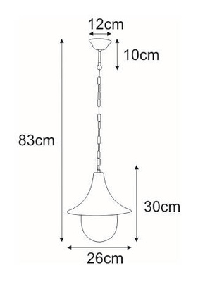 Lampa ogrodowa wisząca K-8126 CZARNY/ZŁOTY z serii BOSTON