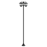 Lampion z 3 głowicami Czarny 16 x 16 x 187 cm Aluminium i ABS