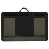 Stolik pod laptopa przenośny taca do łóżka na kolana podstawka czarny z poduszką