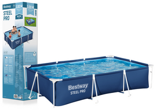Basen Ogrodowy Stelażowy 300 cm x 201 cm x 66 cm Bestway 56404