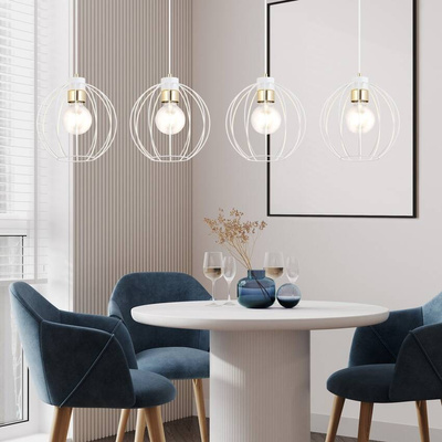 Lampa wisząca GINO 4 WHITE/GOLD