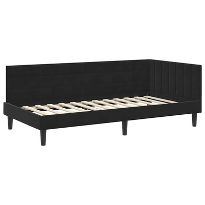 Rama Łóżka Narożnego z Materacem 2 szt. Czarny 100 x 200 cm