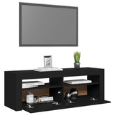 vidaXL Szafka pod TV z oświetleniem LED, czarna, 120x35x40 cm