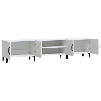 vidaXL Szafka pod TV, biała, 180x31,5x40 cm, materiał drewnopochodny
