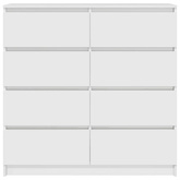 Komoda Biała 100x35x99 cm Drewno klejone