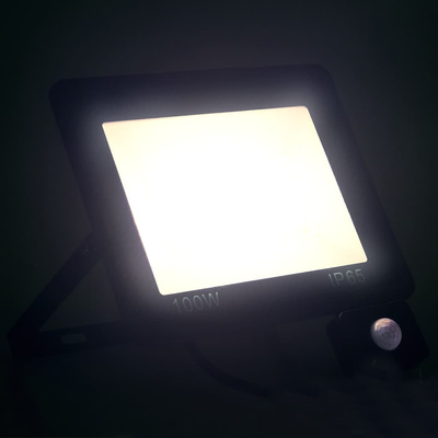 Reflektor LED z czujnikiem, 100 W, zimne białe światło