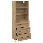 Highboard 2 szt. Dąb rzemieślniczy 69,5 x 34 x 180 cm