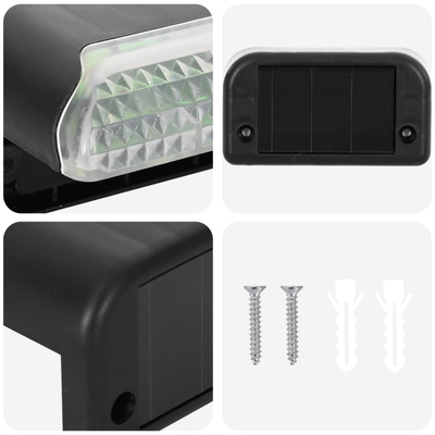 Lampy solarnie zasilane z ostrzem do ziemi 4 szt. Ciepła biel