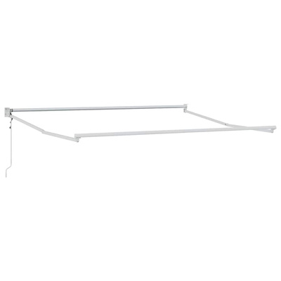 Markiza chowana Biały 350 x 250 cm Aluminium