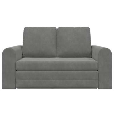 Sofa Bed Ciemnoszary 148 x 71 x 83 cm Aksamit