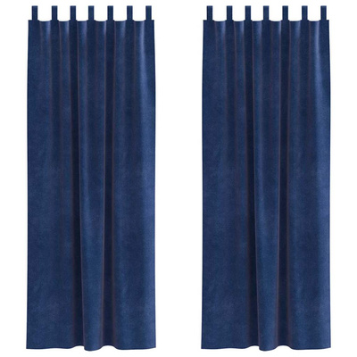 Zasłony zaciemniające 2 pcs Ciemnoniebieski 140 x 225 cm