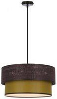 Arezzo lampa wisząca czarny 1x60W E27 abażur czarny+oliwkowy