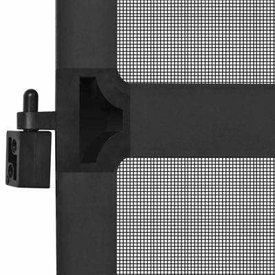 Screen na owady z zawiasami Antracytowy i czarny 100 x 215 cm