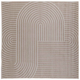 Dywany pokojowe Kwadrat PALMERAS Beżowy 120 x 120 cm Poliester