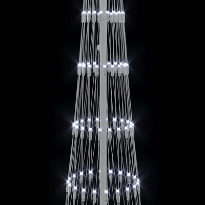 Choinka świąteczna LED z podstawą Chłodna biel 250 cm Metal