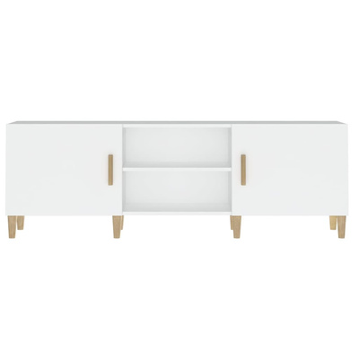 vidaXL Szafka pod TV, biała, 150x30x50 cm, materiał drewnopochodny wariant 5