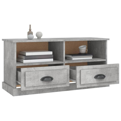 vidaXL Szafka pod TV, szarość betonu, 93x35,5x45 cm