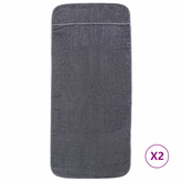 Ręczniki plażowe, 2 szt., antracytowe, 75x200 cm, 400 g/m?