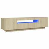 vidaXL Szafka TV z oświetleniem LED, kolor dąb sonoma, 160x35x40 cm