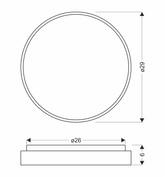 Texas lampa sufitowa plafon 15w led 29 cm klosz biały 