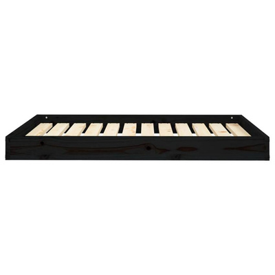 vidaXL Legowisko dla psa, czarne, 101,5x74x9 cm, lite drewno sosnowe