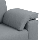 Sofa 3-osobowa Jasnoszary 220 cm tkanina