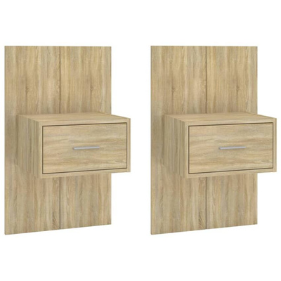 vidaXL Wiszące szafki nocne, 2 szt., dąb sonoma model standard
