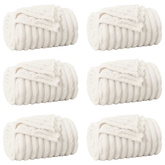 Koce narzutowe 6 pcs Kremowy 270 x 240 cm Polar