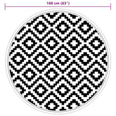 vidaXL Dywan na zewnątrz, szary, Ø160 cm, PP