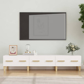vidaXL Szafka pod TV, biała, 150x34,5x30 cm, materiał drewnopochodny