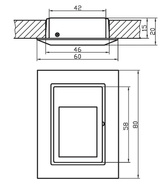 Oprawka schodowa stropowa złota satynowa G4 MS-07 Candellux 2208540