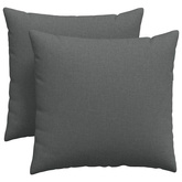 Poduszki na sofę 2 pcs Ciemnoszary 45 x 45 cm tkanina