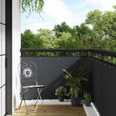 Ekran Balkonowy z Oczkami 600 x 100 cm polirattan antracytowy