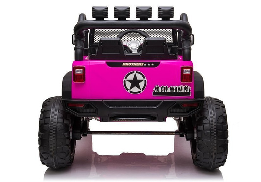 Auto Terenowe Na Akumulator Jeep JC666 Światła LED MP3 Pilot Różowy
