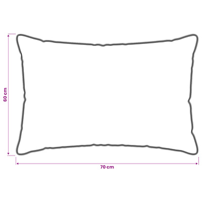 Poduszka 2 pcs Beżowy 60 x 70 cm Włókno Kapok