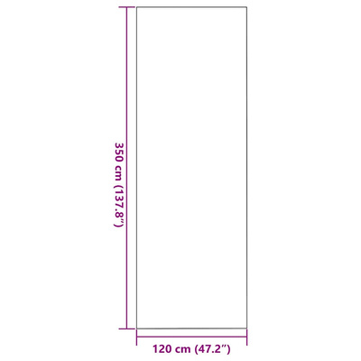 Dywanik wejściowy Antracytowy i czarny 120 x 350 cm