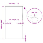 Roleta prysznicowa z kasetą 130x240 cm Szerokość tkaniny 126 cm