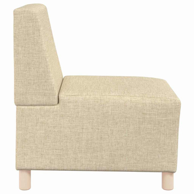 Modułowa sofa bez podłokietników 3 szt. Kremowy tkanina