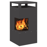 Kominek Czarny 50 x 50 x 100 cm Stal