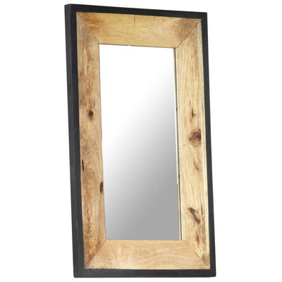 vidaXL Lustro, 80 x 50 cm, lite drewno mango