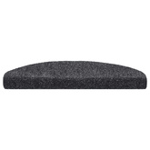 Maty na schody samoprzylepne 5 szt. 65x21x4 cm Ciemnoszary Półokrągły Duży