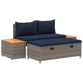 Zestaw sof na zewnątrz 4 -Seater 4 szt. 55 x 30 x 39 cm