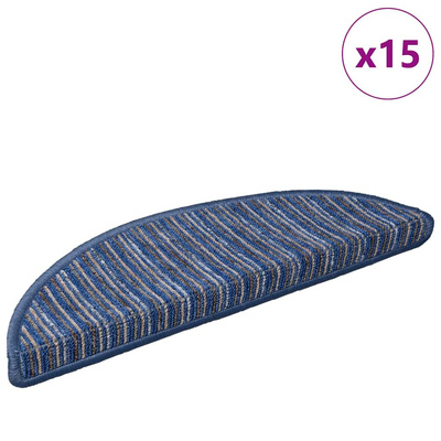 Samoprzylepne maty na schody 15 pcs Niebieski 56 x 17 x 3 cm