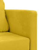 Sofa podłogowa 2-w-1, ciemnożółta, 122x204x55 cm, aksamit
