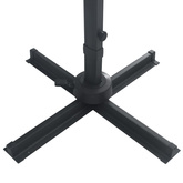 Parasol z LED i aluminiowym słupkiem, 400x300 cm, antracytowy